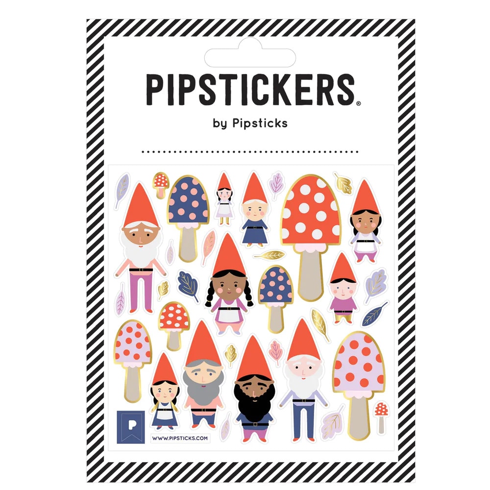 Pipsticks, Stickers, Art & School, Approximately 4"x4", Getting to Gnome You, 620146